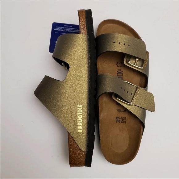 Birkenstock | Arizona Icy Metallic Stone Gold 37 - Picture 6 of 7